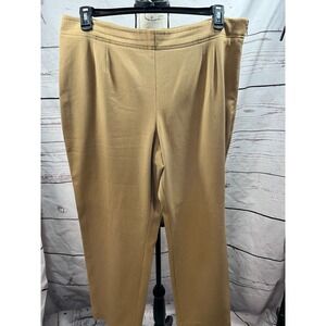 Liz Claiborne Womens Size 16 Tan‎ Stain Resistant Straight Leg Pants